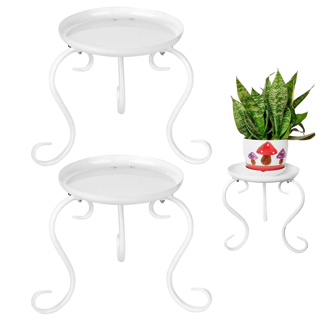 HASTHIP 2Pcs Floor Plant Holder 9 Inches Height Metal Plant Stand Easy Assembly Plant Pot Display Stand Metal Fine Coating Plant Stand for Balcony, Home, Office HASTHIP 2Pcs Floor Plant Holder 9 Inches Height Metal Plant Stand Easy Assembly Plant Pot Display Stand Metal Fine Coating Plant Stand for Balcony, Home, Office